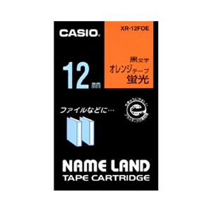 Casio （Nameland） - カシオ CASIO ネームランドテープ 12mm 蛍光オレンジ XR-12FOE