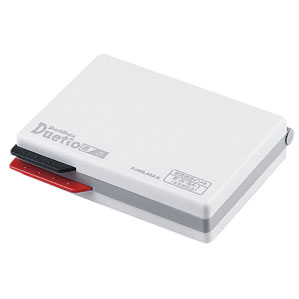 シヤチハタ デュエット スタンプ台（エコス）黒/赤 HFW-2ECアカ/クロ