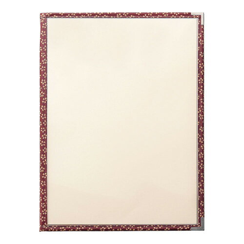 えいむ PP布地クリアテーピングメニューブック 桜柄 PTA-441 赤