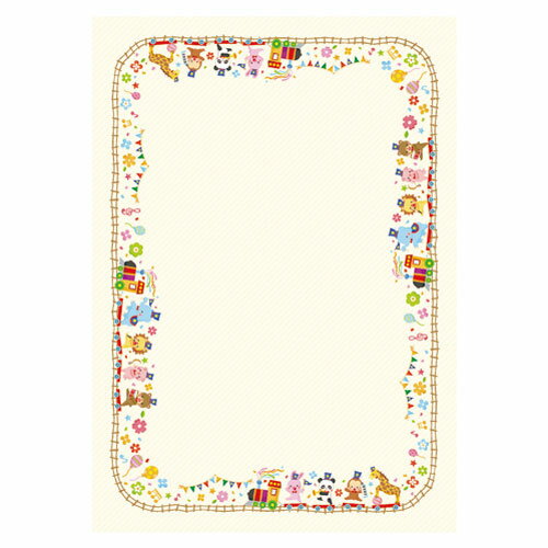 ササガワ 証書用紙 A4判 アニマル 10-1700