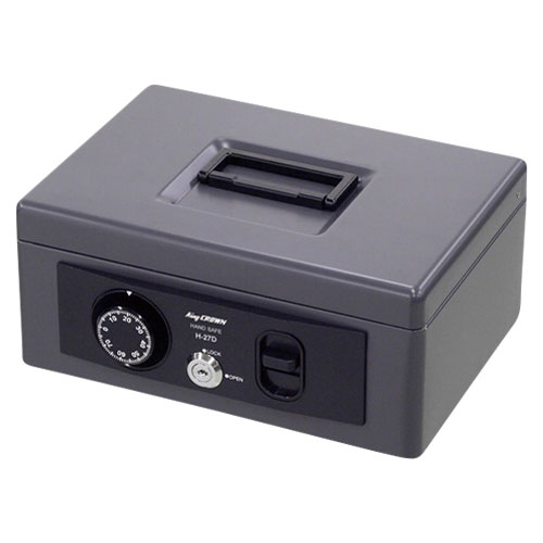 日本アイ・エス・ケイ 手提金庫 ダークグレー H-27D