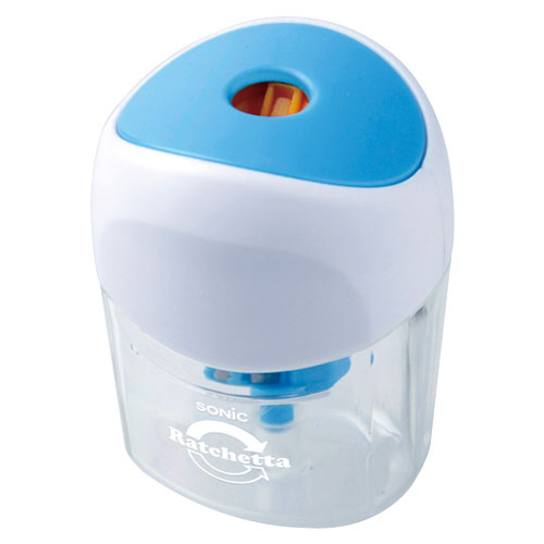 ソニック ラチェッタ ワン ハンディ鉛筆削り ブルー SK-8810-B