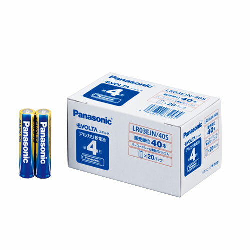 パナソニック PANASONIC エボルタ乾電池 単4 40本入 LR03EJN/40S パナソニック PANASONIC エボルタ乾電池 単4 40本入 LR03EJN/40S