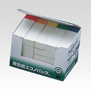 -------------------------------------------------------------- 画像はイメージです。 ※ PC環境により実際の色味や質感と異なって表示される場合がございます。 ※ 部品・パーツなどの一部の商品では本体の商品画像を使用しております。 ※ 製品の仕様・画像・パッケージは、メーカー側から予告なく変更される場合があります。 -------------------------------------------------------------- ■ 入数： 25個■ 本体色(軸色)： 白地に赤，オレンジ，黄，緑，青帯入各5個■ エコノパック■ サイズ： 縦50×横15mm■ 1個枚数： 100枚■ 材質： 古紙パルプ配合率100％の再生紙使用31434 【メーカー・ブランド】 住友スリーエム / すりーえむ / 3M ラベル・ふせん 【#154】ポストイット 通常粘着ふせん/粘着メモシリーズ オフィスの定番、ポスト・イット 通常粘着ふせん/粘着メモ。 繰り返し貼ったりはがしたりでき、相手をいためません。 小さいサイズから大きいサイズまで、豊富なサイズと色を取り揃えています。