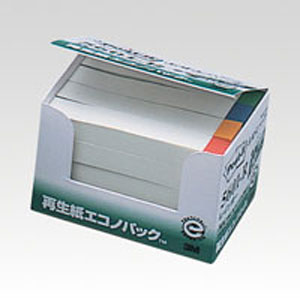 -------------------------------------------------------------- 画像はイメージです。 ※ PC環境により実際の色味や質感と異なって表示される場合がございます。 ※ 部品・パーツなどの一部の商品では本体の商品画像を使用しております。 ※ 製品の仕様・画像・パッケージは、メーカー側から予告なく変更される場合があります。 -------------------------------------------------------------- ■ 入数： 20個■ 本体色(軸色)： 白地に赤，オレンジ，緑，青帯入各5個■ エコノパック■ サイズ： 縦75×横12.5mm■ 1個枚数： 100枚■ 材質： 古紙パルプ配合率100％の再生紙使用31426 【メーカー・ブランド】 住友スリーエム / すりーえむ / 3M ラベル・ふせん 【#154】ポストイット 通常粘着ふせん/粘着メモシリーズ オフィスの定番、ポスト・イット 通常粘着ふせん/粘着メモ。 繰り返し貼ったりはがしたりでき、相手をいためません。 小さいサイズから大きいサイズまで、豊富なサイズと色を取り揃えています。