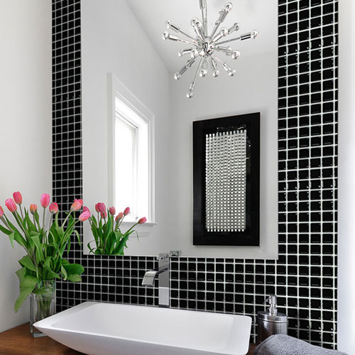 マスターリンクス Dream Sticker タイルシール ブラック 376mm×134mm×1mm ALT-19 貼るだけ リメイク DIY