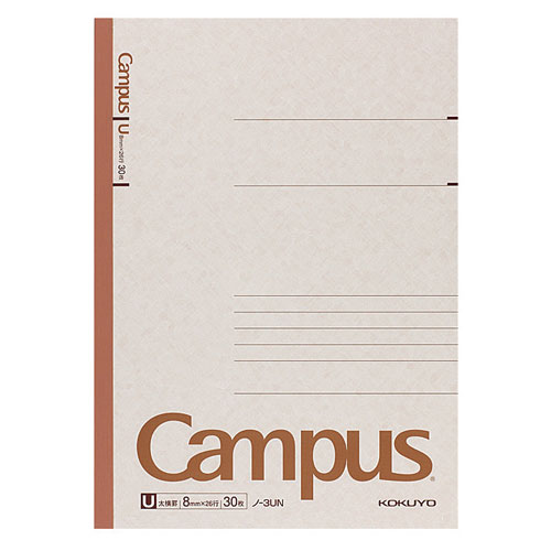 コクヨ キャンパスノート 太横罫 6号（セミB5） 罫幅8mm 30枚 ノ-3UN