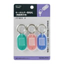コクヨ キーホルダー型名札 パック入 青・緑・ピンク各1枚 寸法23×17mm ナフ-S215(3)