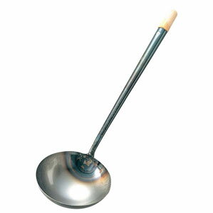 鉄 パイプ柄 中華お玉 中 φ120