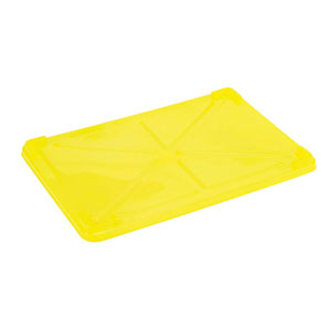 EBM PP半透明カラー番重 蓋 小 イエロー サンコー製