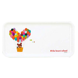 ポスト投函 関東プラスチック工業 お子様食器 くまのがっこう 長角トレイ M—30J