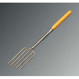 木柄 チョコレートフォーク 5本刃 No.4