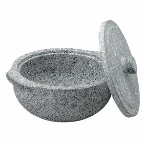 長水 遠赤 石鍋 石蓋付 土鍋風 20cm