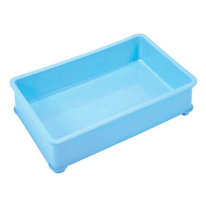 EBM PPカラー番重 A型 小 ブルー サンコー製