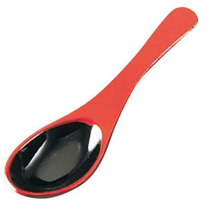 ABS 和風塗り レンゲスプーン 朱内黒