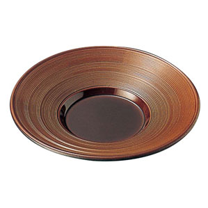 ポスト投函 福井クラフト メラミン 黄溜 茶托 新千筋 4寸