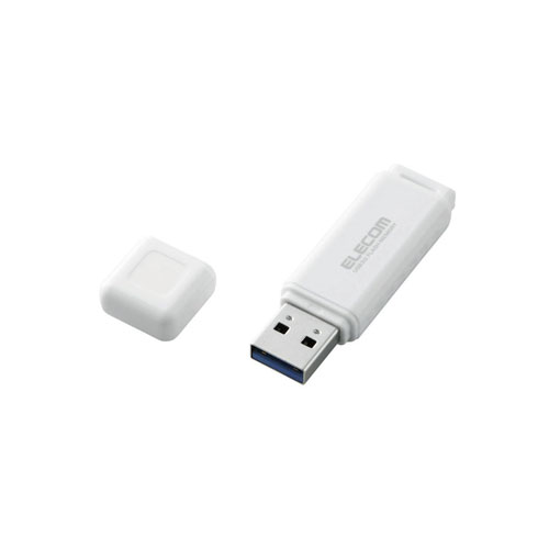 【送料無料】ポスト投函 エレコム USBメモリ USB3.1（Gen1） スタンダード 32GB 1年保証 ホワイト MF-HSU3A32GWH