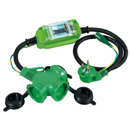 日動工業 防雨Lへナポッキン延長ブレーカ 漏電保護専用 PBWL-EB-T