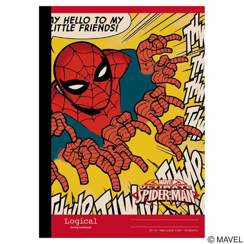 スイングロジカルノート A5 スパイダーマン レッド A罫 7mm 30枚 ノS-129A-R ナカバヤシ アメコミ Marvel マーベル
