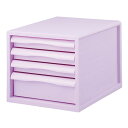 ナカバヤシ FIT COLOR レターケース A4・4段 FC04 ピンク A4E-FC04-PI