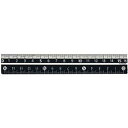 クツワ カラー定規 16cm ブラック KB027BK