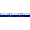 クツワ カラー定規 16cm ブルー KB027BL