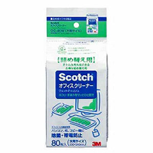 3M スリーエム オフィスクリーナーウェットティッシュ 詰め替え用 80枚入り OC-80WRN