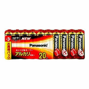 パナソニック PANASONIC アルカリ乾電池 単3形 20本 LR6XJ/20SW パナソニック PANASONIC アルカリ乾電池 単3形 20本 LR6XJ/20SW