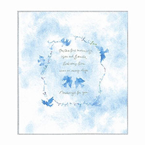 ミドリ カラー色紙 二つ折り 青い鳥柄 33139006