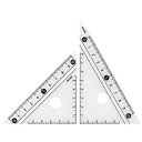 見やすい白黒 三角定規 白 10cm APJ251W