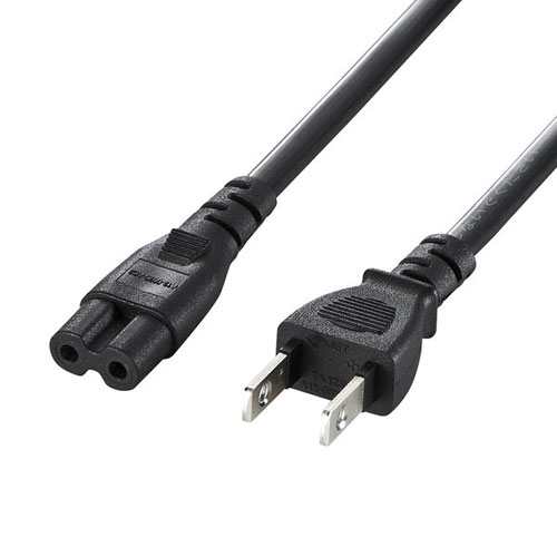 サンワサプライ 電源コード 2P ストレートコネクタ 2m ブラック KB-DM2S-2 サンワサプライ 電源コード 2P ストレートコネクタ 2m ブラック KB-DM2S-2