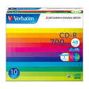 Verbatim バーベイタム データ用CD-R 48倍速対応 ホワイト 10枚 SR80SP10V1