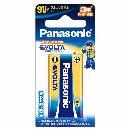 パナソニック PANASONIC EVOLTAアルカリ乾電池 9V形 6LR61EJ/1B