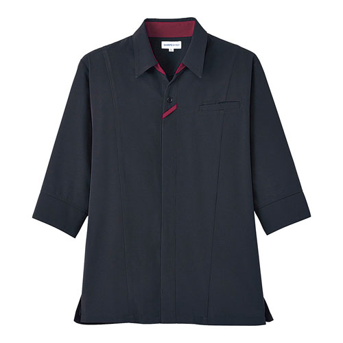 ショップコート 男女兼用 ブラック×エンジ 黒×臙脂 M JT-6806 サーヴォ サンペックスイスト 業務用 ユニフォーム 制服