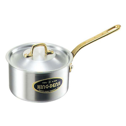 中尾アルミ製作所 キングデンジ 深型片手鍋 目盛付 21cm