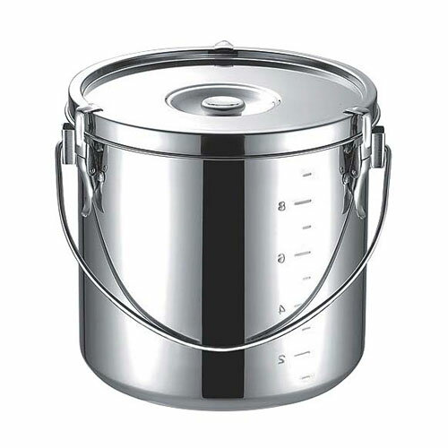本間製作所 18-8 厚底 給食缶 18cm 4.4L