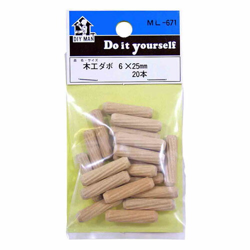 和気産業 WAKI 木工ダボ 6×25mm 20本入 ML671