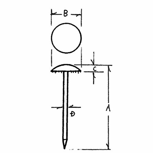 和気産業 WAKI カラー上敷鋲 グレー 20本入 BS-405