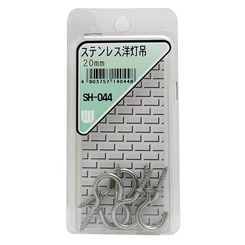 -------------------------------------------------------------- 画像はイメージです。 ※ PC環境により実際の色味や質感と異なって表示される場合がございます。 ※ 部品・パーツなどの一部の商品では本体の商品画像を使用しております。 ※ 製品の仕様・画像・パッケージは、メーカー側から予告なく変更される場合があります。 -------------------------------------------------------------- 木部用で小物などを吊るすのに、木部にネジ込んで取付ける金具です。堅い木の場合はキリで下穴をあけてネジ込んで下さい。木部用の為、木部以外にご使用になれません。石膏ボード、ALC、軽天ボード、薄いベニヤ板等には使用出来ません。安全荷重以上のものは掛けないで下さい。取付けは、根本迄しっかりとネジ込んで下さい。万一の為、貴重品や壊れやすい物は掛けないで下さい。線径(mm)：2.4材質：ステンレス SUS304A(mm)：20B(kg)：6.5C(mm)：14 【メーカー・ブランド】 WAKI / わきさんぎょう / ワキ 【#138】