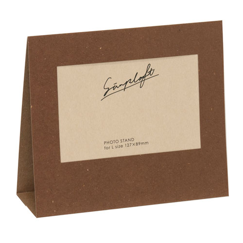 ナカバヤシ シンプラグト フォトスタンド L判 ブラウン 3枚セット PSL-SPT-BR