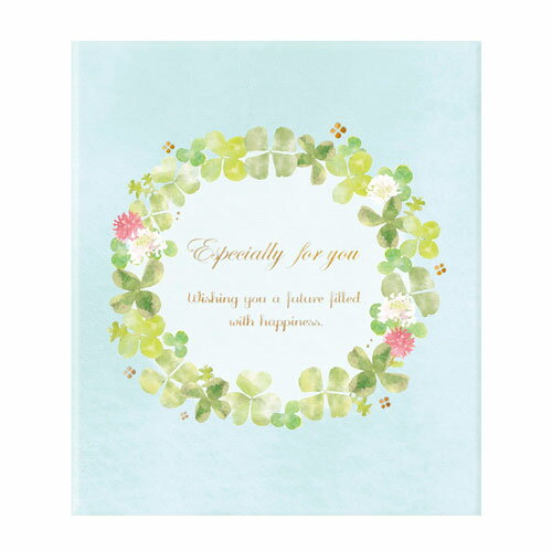 ナカバヤシ メッセージブック シール寄書二つ折り色紙 Sサイズ クローバー MBS-101-1