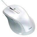 ナカバヤシ Digio2 大型有線BlueLEDマウス F_Line 静音 5ボタン ホワイト MUS-UKF148W(2)