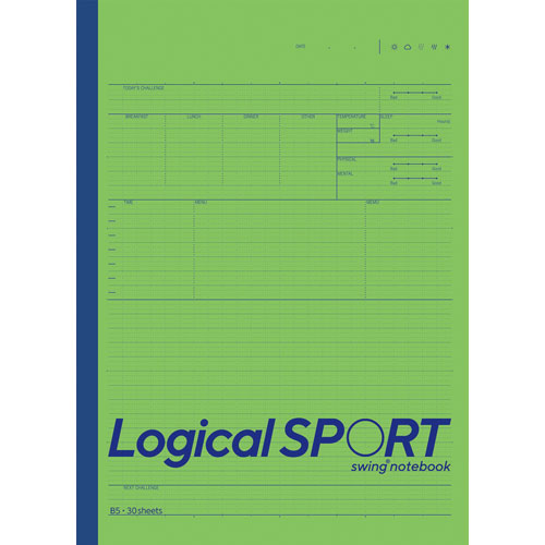 ロジカルスポーツノート セミB5 グリーン ノ-B590A-G ナカバヤシ