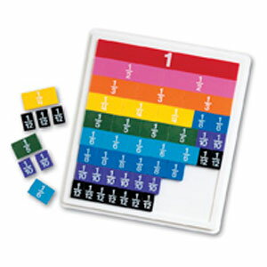 Learning Resources Rainbow Fraction R Plastic Tiles with Tray 分数学習 レインボー プラスチックタイル ケース付き LER 0615