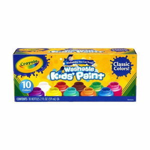 Crayola クレヨラ Washable Kid's Paint 10 Classic Colors 水でおとせるキッズ絵の具 10色セット クラシックカラー 541205