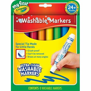 Crayola クレヨラ My First Crayola Washable Markers 8 マイファーストクレヨラ 水でおとせる先のまるいマーカー 8色 811324 1