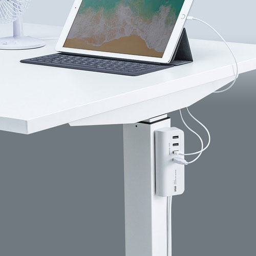 サンワサプライ マグネット付USB充電器 USB4ポート・ホワイト ACA-IP53W