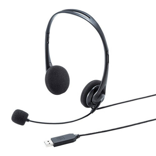 サンワサプライ USBヘッドセット MM-HSU09BK サンワサプライ USBヘッドセット MM-HSU09BK