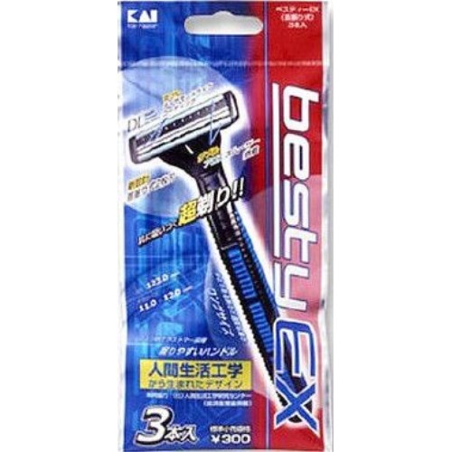 貝印 カミソリ ベスティーEX 首振り 3本入 BSTX-3P 貝印 カミソリ ベスティーEX 首振り 3本入 BSTX-3P