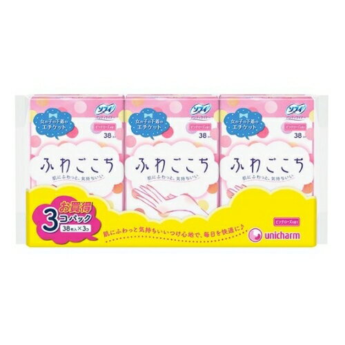 ユニ・チャーム ソフィ ふわごこち ピンクローズの香り 38枚×3個入